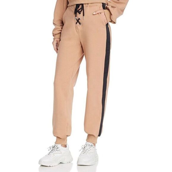 Tiger Mist Jogger Beige/Black Pacifica Lace -Up Track Pants, Size Xs - Picture 2 of 14